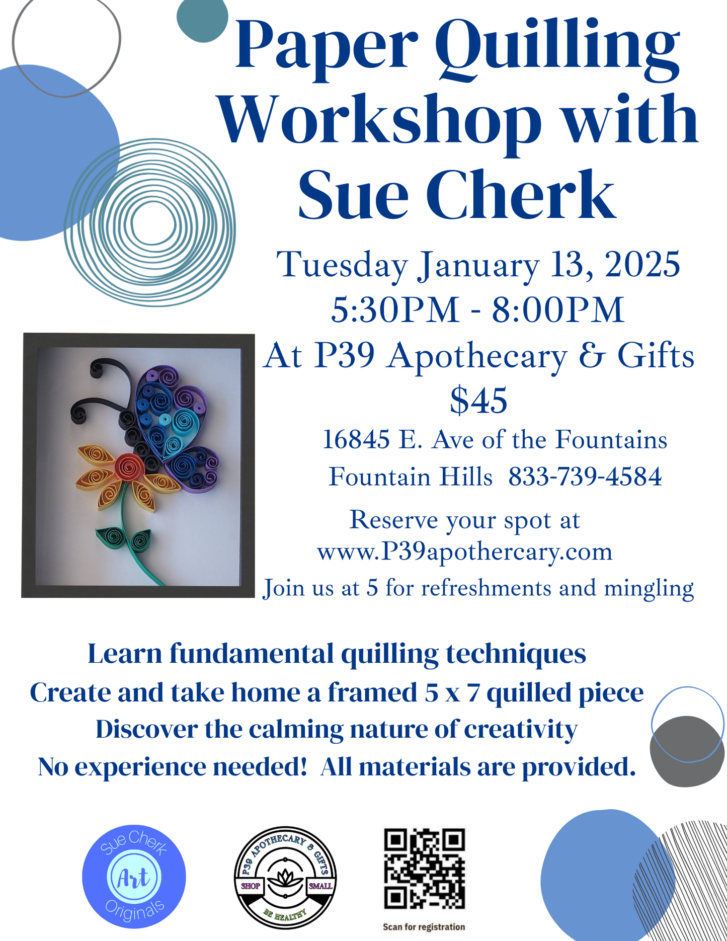 Workshop - Paper Quilling with Sue Cherk