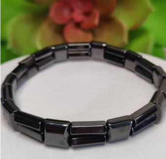 Magnetic Hematite Stretch Bracelets by WonderfullyMade