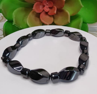 Magnetic Hematite Stretch Bracelets by WonderfullyMade