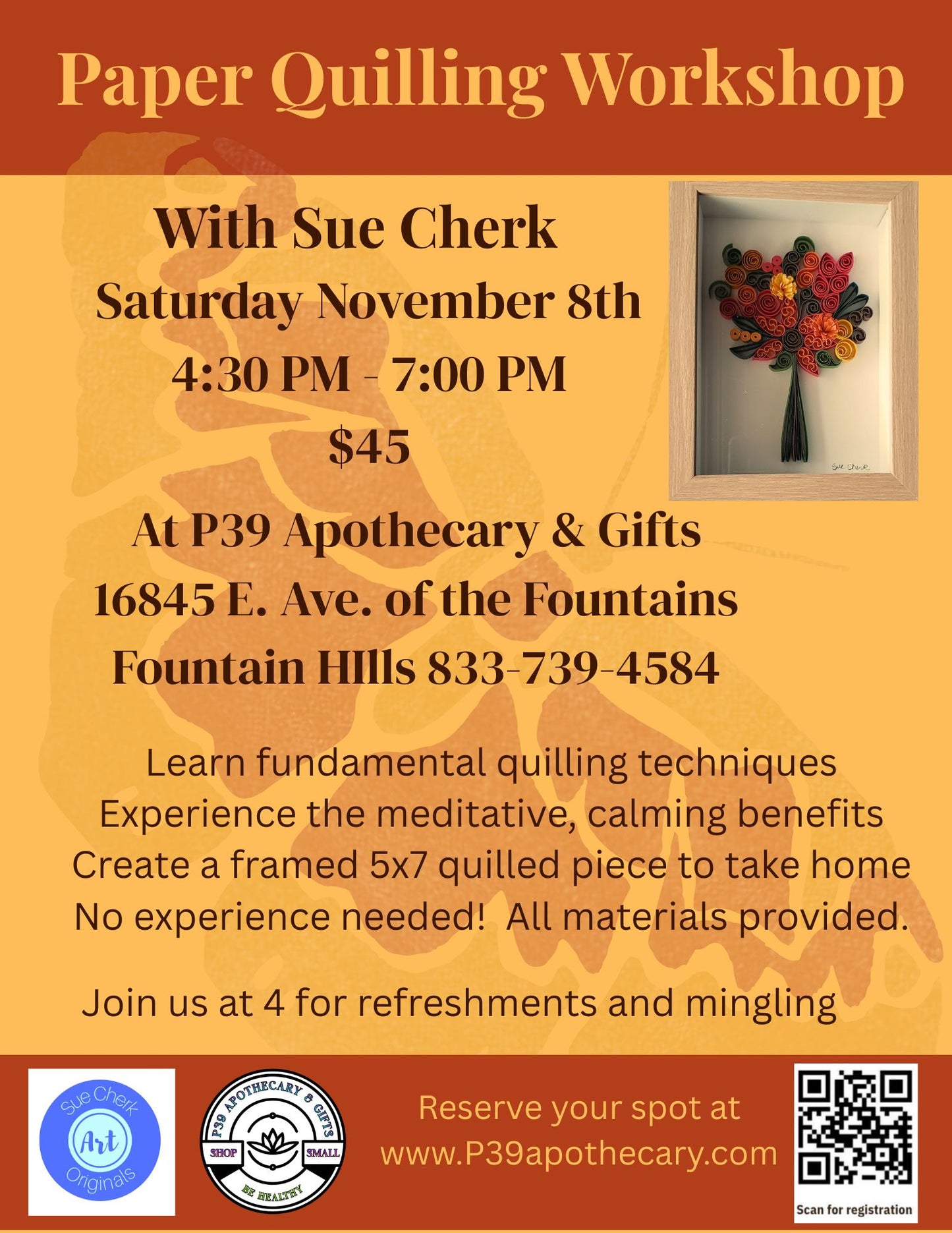 Workshop - Framed Paper Quilling