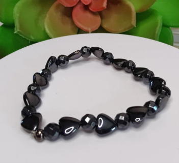 Magnetic Hematite Stretch Bracelets by WonderfullyMade