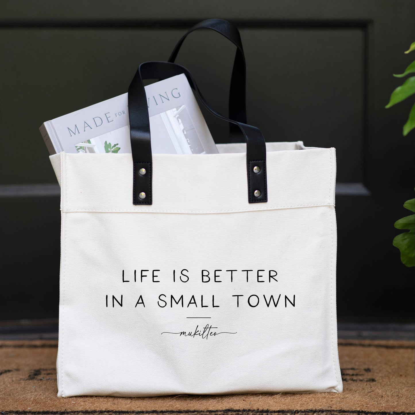 Porter Lane Home - Tote Bags Life Is Better In A Small Town