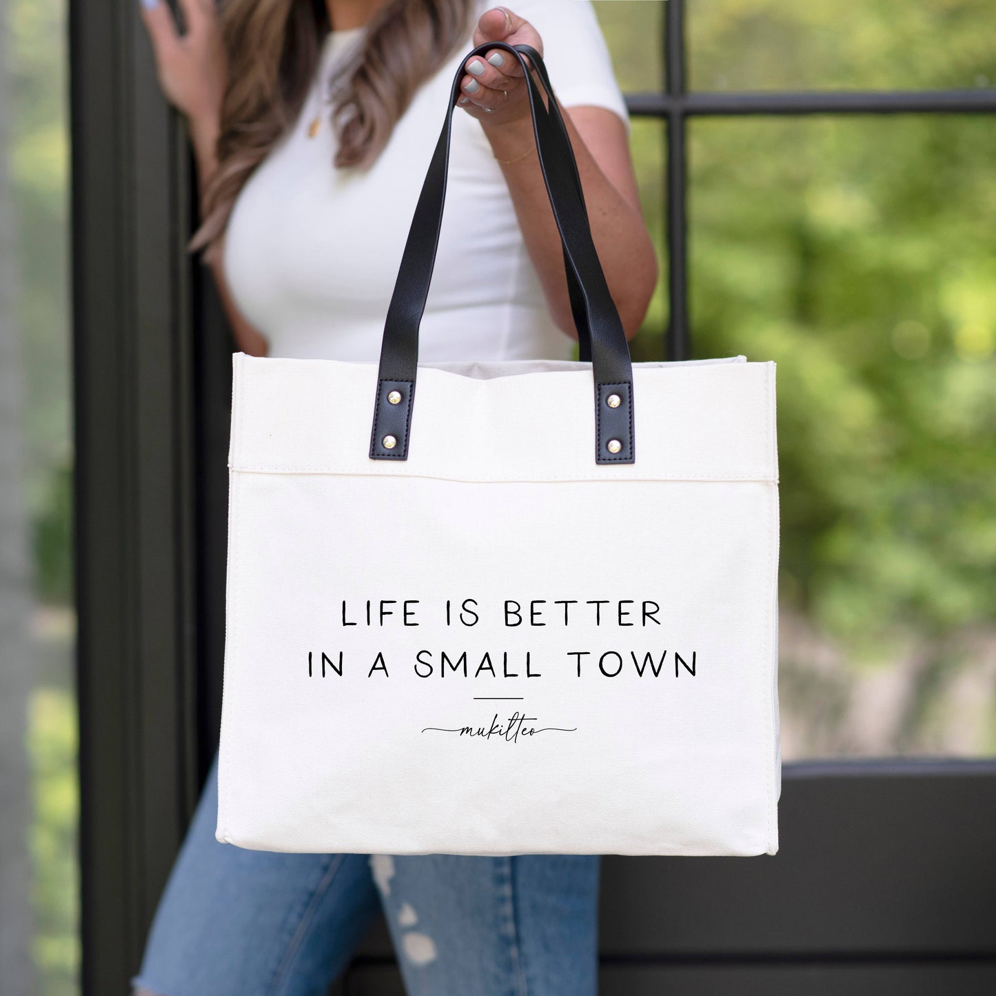 Porter Lane Home - Tote Bags Life Is Better In A Small Town