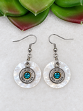 Wonderfullymade - Bullet and Capiz Shell Earrings