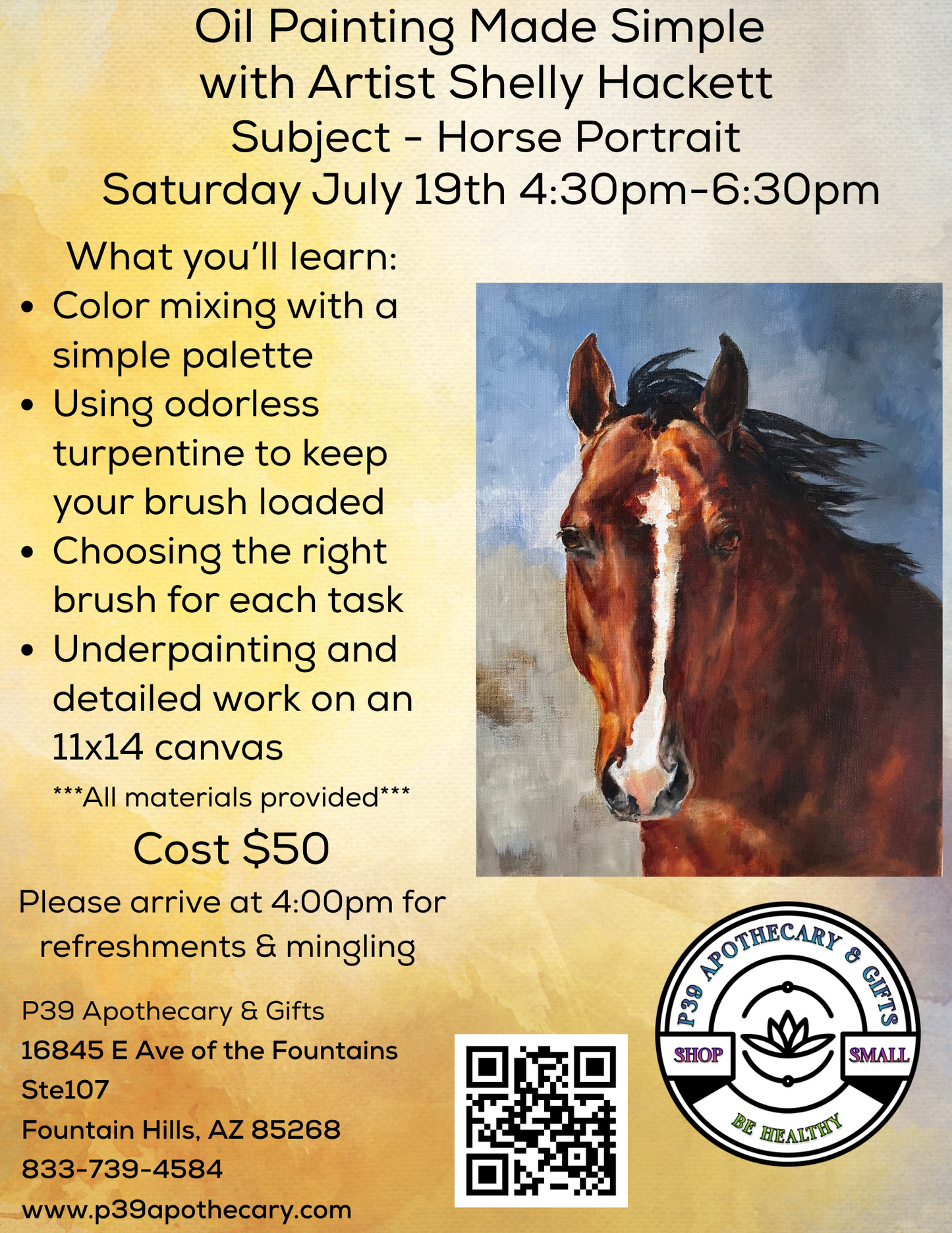 Workshop - Shelly Hackett Oil Painting Made Simple