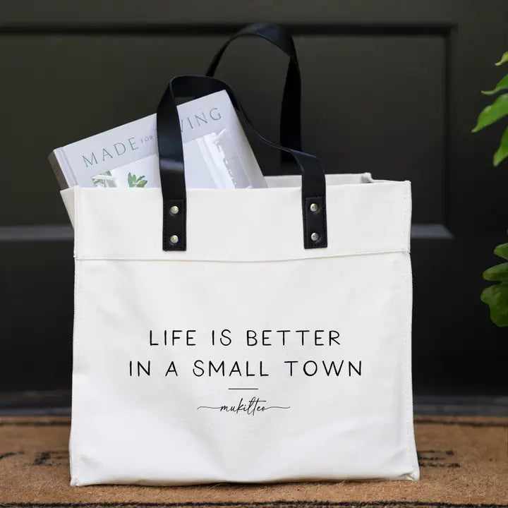 Porter Lane Home - Tote Bags Life Is Better In A Small Town