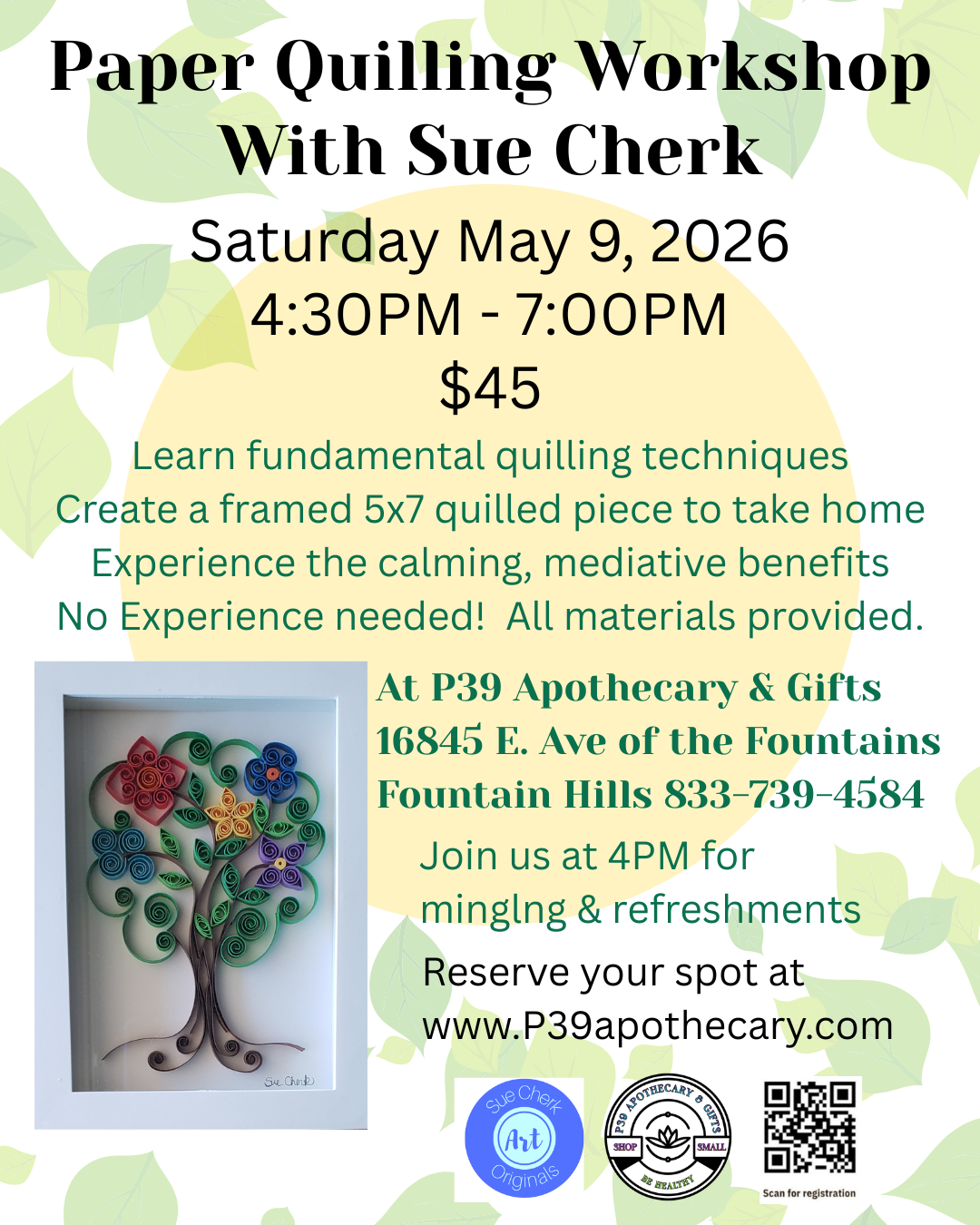 Workshop - Framed Paper Quilling with Sue Cherk