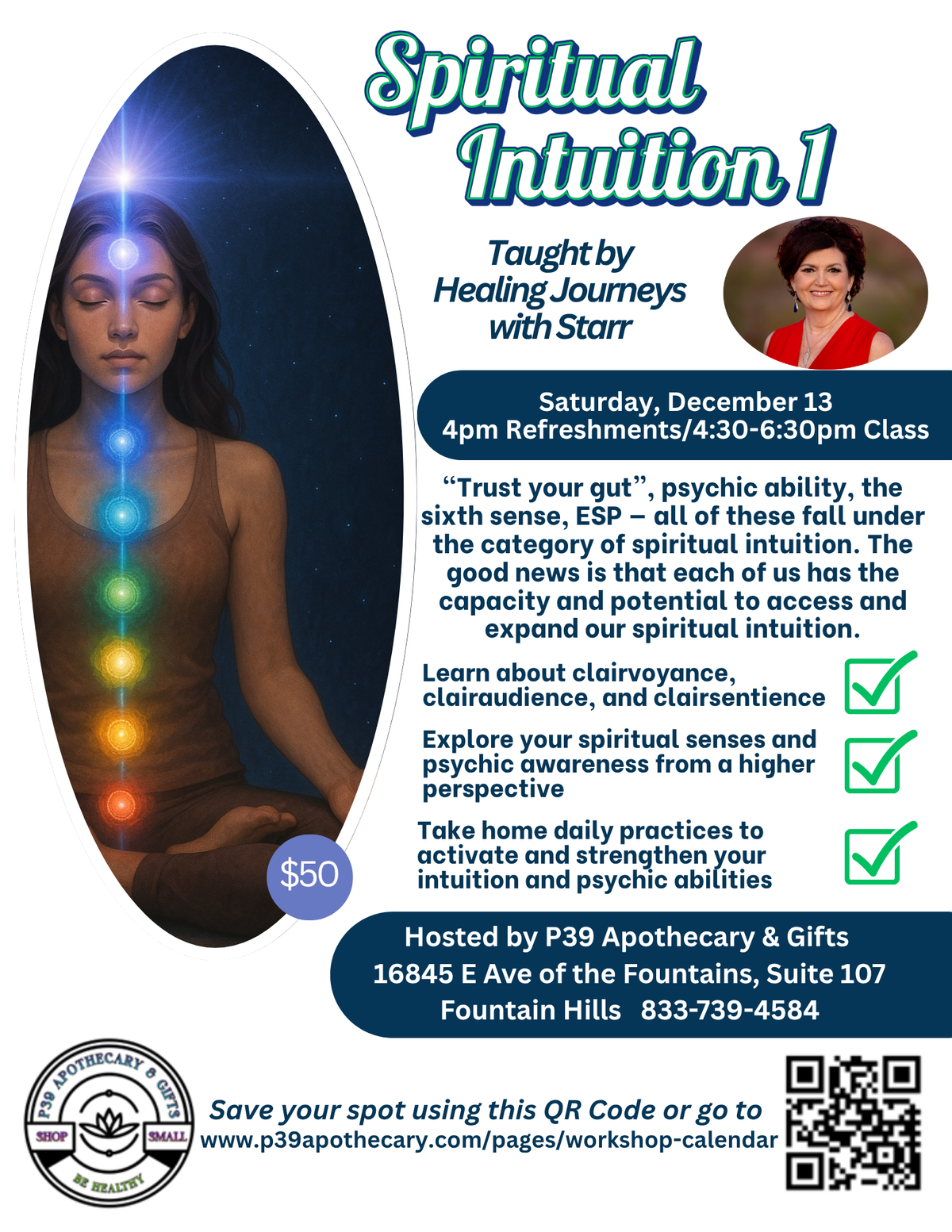 Workshop - Spiritual Intuition 1 with Starr from Healing Journeys Dec.