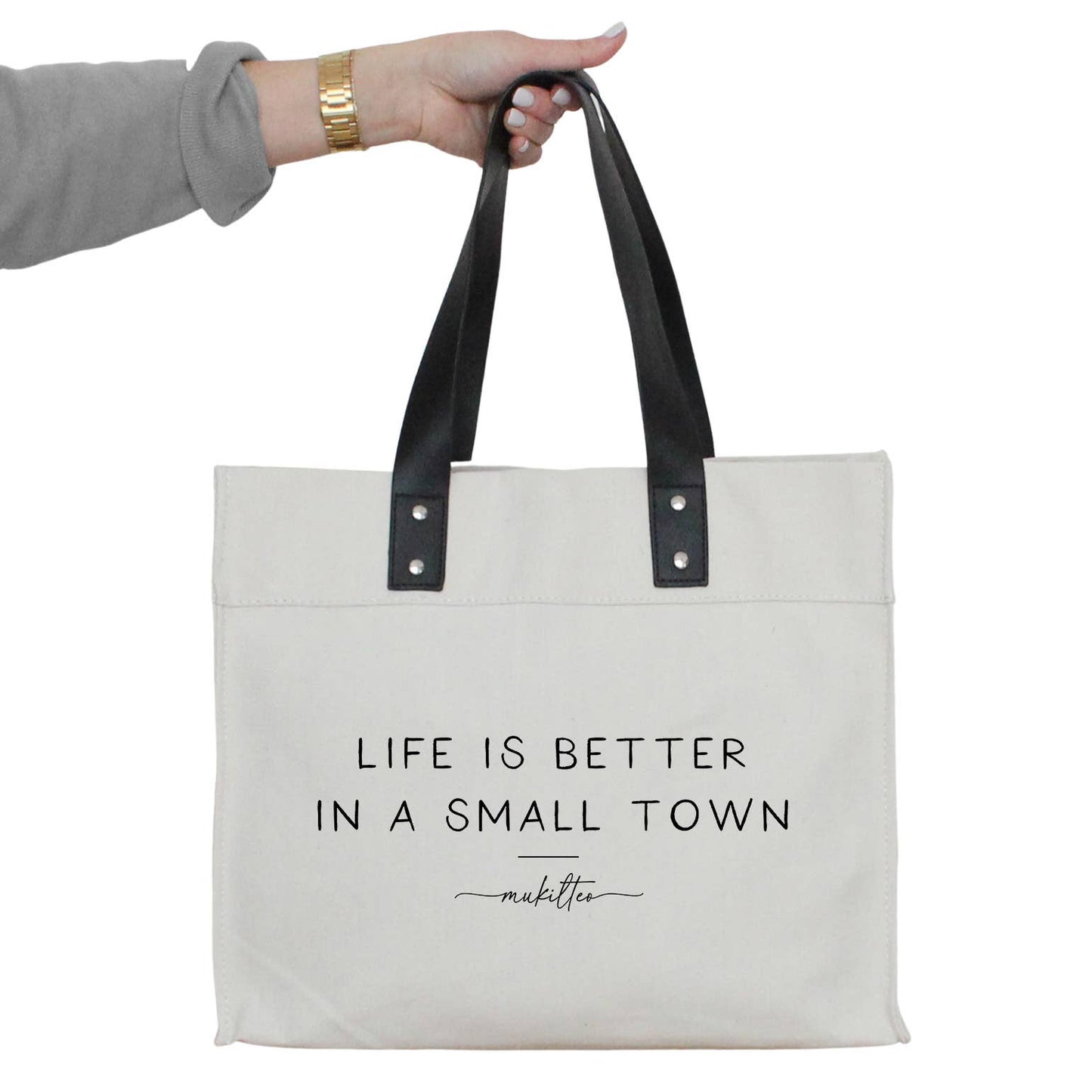Porter Lane Home - Tote Bags Life Is Better In A Small Town