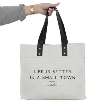 Porter Lane Home - Tote Bags Life Is Better In A Small Town